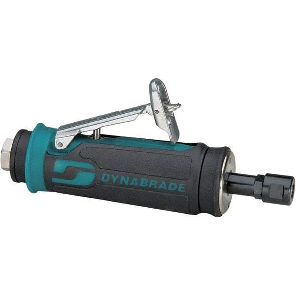 Dynabrade - 1/4" Collet, Straight Handle, Air Angle Die Grinder - 30,000 RPM, Rear Exhaust, 27 CFM, 0.4 hp, 90 psi, 1/4 NPT Inlet - Apex Tool & Supply