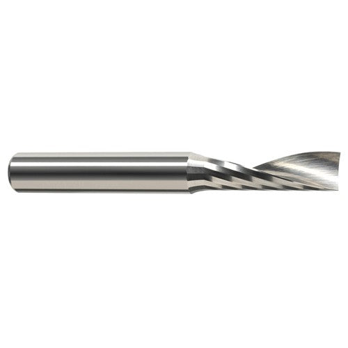 End Mills for Plastics - Single Flute - 0.0625″ (1/16″) Cutter Diameter × 0.3120″ (5/16″) Length of Cut Carbide Square Upcut End Mill for Plastic, 1 Flute - Exact Industrial Supply