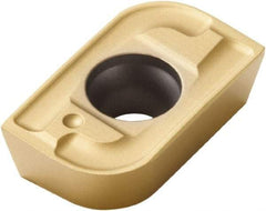 Seco - APFT160416 M13 Grade F40M Carbide Milling Insert - TiAlN/TiN Finish, 0.187" Thick, 1/16" Corner Radius - Apex Tool & Supply