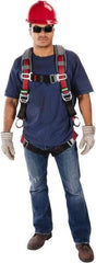 MSA - 310 Lb Capacity, Size X-Large, Full Body Vest Harness - Webbing, Quick-Connect Leg Straps, Quick-Connect Chest Strap, Full Body Protection - Apex Tool & Supply