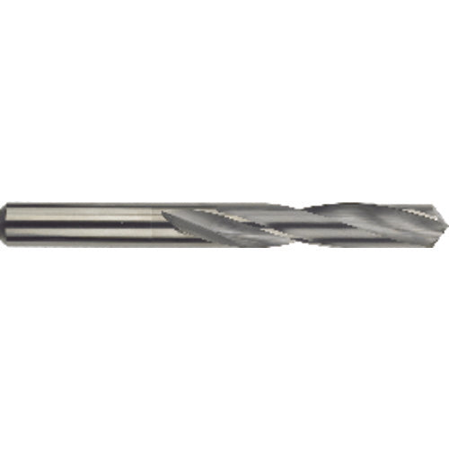 #40 Dia. × 0.098″ Shank × 1″ Flute Length × 2″ OAL, Standard, 118°, AlTiN, 2 Flute, External Coolant, Round Solid Carbide Drill Series/List #5374T - Apex Tool & Supply
