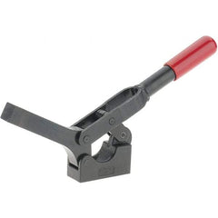 De-Sta-Co - 600 Lb Holding Capacity, Horizontal Handle, Manual Hold Down Toggle Clamp - 69° Handle Movement, 90° Bar Opening, Solid Bar, Solid Base, Oxide Finish, Forged Alloy Steel - Apex Tool & Supply