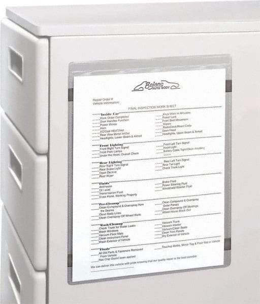 C-LINE - 15 Piece Clear Shop Ticket Holder - 12" High x 9" Wide - Apex Tool & Supply