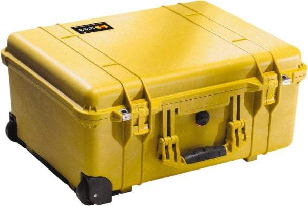 Pelican Products, Inc. - 17-59/64" Wide x 10-27/64" High, Clamshell Hard Case - Yellow, Polyethylene - Apex Tool & Supply