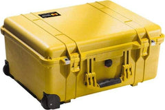 Pelican Products, Inc. - 17-59/64" Wide x 10-27/64" High, Clamshell Hard Case - Yellow, Polyethylene - Apex Tool & Supply