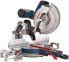 Bosch - 15 Amp, 3,800 RPM, 45° Right Double Bevel Sliding Miter Saw - 12" Blade Diam - Apex Tool & Supply