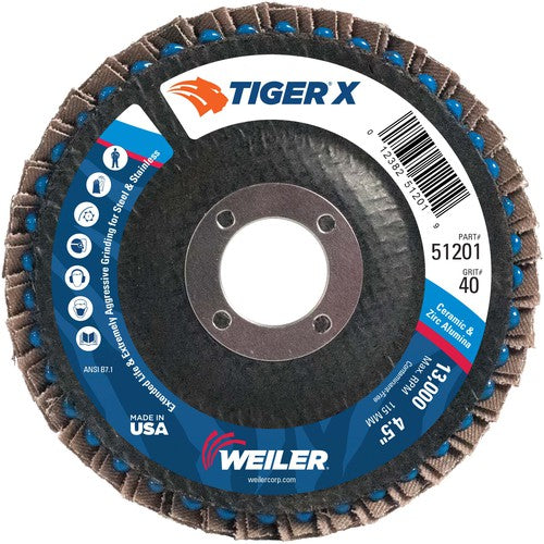 4 1/2 TIGER X FLAP DISC - Apex Tool & Supply