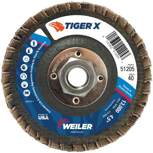4 1/2 TIGER X FLAP DISC - Apex Tool & Supply