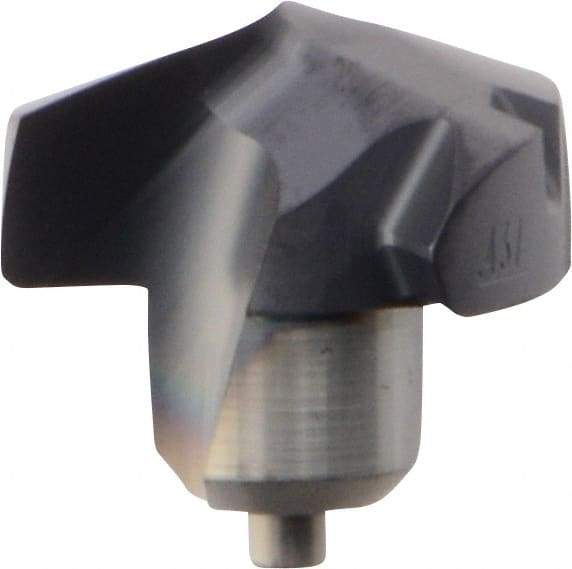 Kennametal - Series KenTIP, 11.11mm Diam Grade KCP15 140° Replaceable Drill Tip - Carbide, AlTiN Finish, L Seat Size - Apex Tool & Supply
