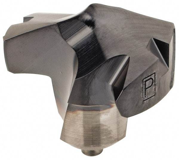 Kennametal - Series KenTIP, 12.7mm Diam Grade KCP15 140° Replaceable Drill Tip - Carbide, AlTiN Finish, O Seat Size - Apex Tool & Supply