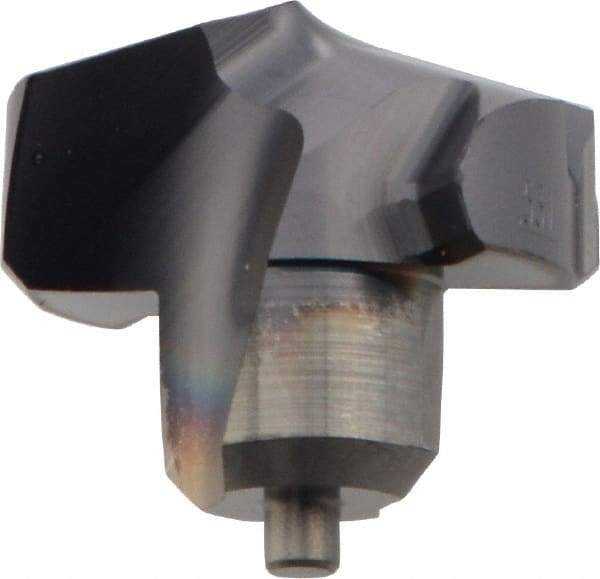 Kennametal - Series KenTIP, 13.49mm Diam Grade KCP15 140° Replaceable Drill Tip - Carbide, AlTiN Finish, P Seat Size - Apex Tool & Supply
