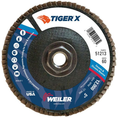 5 × 5/8-11 ARBOR 60X FLAP DISC - Apex Tool & Supply