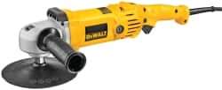 DeWALT - 7" Pad Diam, 600 & 3,500 RPM, Handheld Electric Polisher - 5/8-11" Spindle Thread, 12 Amps, 115 Volts - Apex Tool & Supply