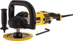 DeWALT - 7" Pad Diam, 600 & 3,500 RPM, Handheld Electric Polisher - 5/8-11" Spindle Thread, 12 Amps, 115 Volts - Apex Tool & Supply