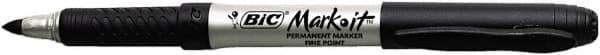 Bic - Black Permanent Marker - Fine Tip, Alcohol Base Ink - Apex Tool & Supply