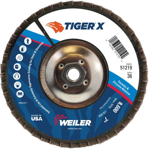 7X5/8-11 ARBOR 36X FLAP DISC - Apex Tool & Supply
