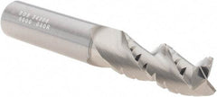 SGS - 1/2" Diam, 1-1/4" LOC, 3 Flute Solid Carbide 0.03" Corner Radius Roughing End Mill - TiB2 Finish, 3-1/4" OAL, 1/2" Shank Diam, Single End, Centercutting, 38° Helix - Apex Tool & Supply