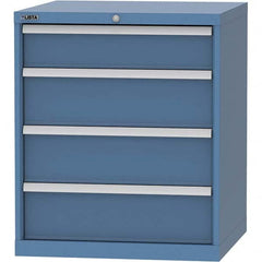LISTA - 4 Drawer, 45 Compartment Bright Blue Steel Modular Storage Cabinet - Apex Tool & Supply