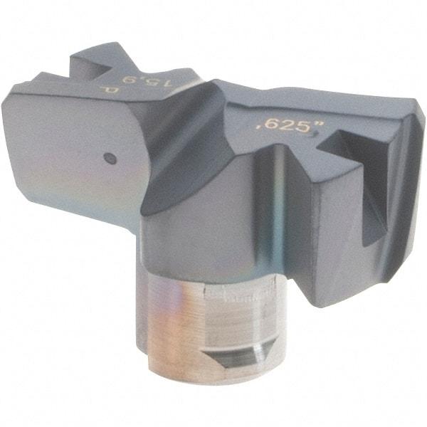 Iscar - Series FCP, 15.9mm Diam Grade IC908 Replaceable Drill Tip - Carbide, TiAlN/TiN Finish, 15 Seat Size - Apex Tool & Supply