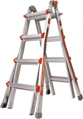Little Giant Ladder - 14 Steps, 15' High, Type IAA Rating, Aluminum Multi-Use Ladder - 375 Lb Load Capacity, 21" Base Width - Apex Tool & Supply