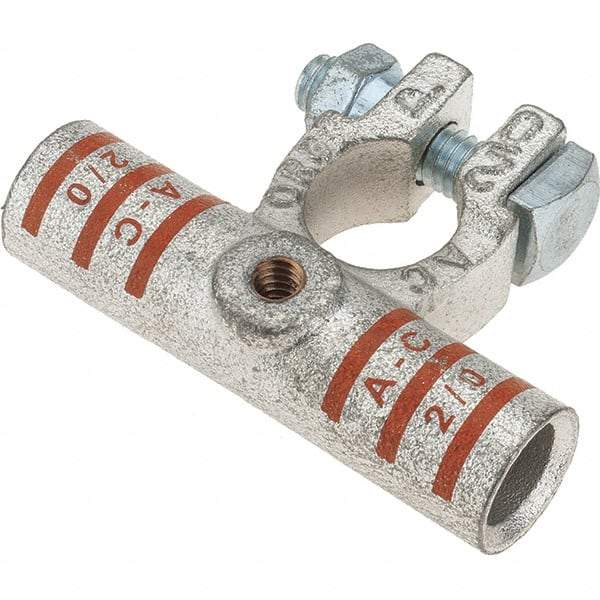 Made in USA - 2/0 AWG, Copper Battery Connector - Orange - Apex Tool & Supply