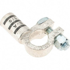 Made in USA - 1/0 AWG, Copper Battery Connector - Black - Apex Tool & Supply