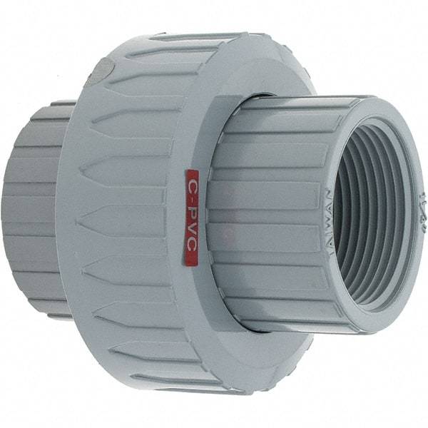 Value Collection - 1-1/4" CPVC Plastic Pipe Union with EPDM O-Ring - FIPT x FIPT End Connections - Apex Tool & Supply