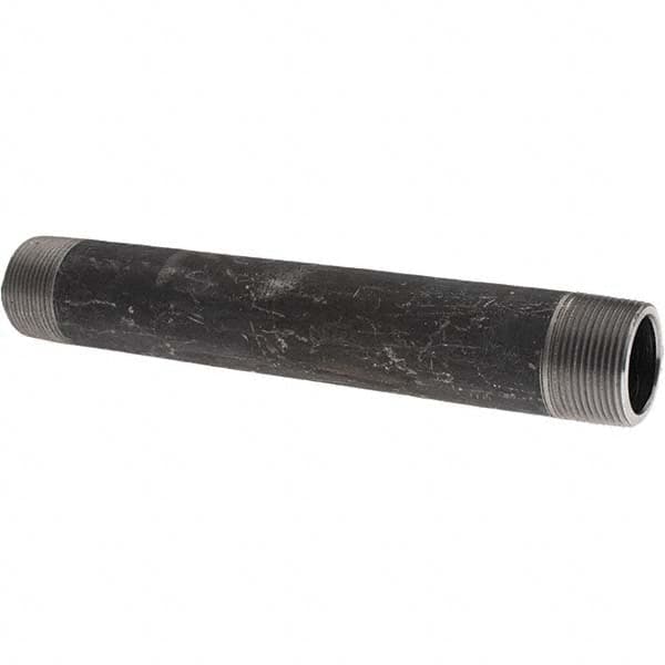 Value Collection - Black Pipe Nipples & Pipe Style: Welded Pipe Size: 1-1/4 (Inch) - Apex Tool & Supply