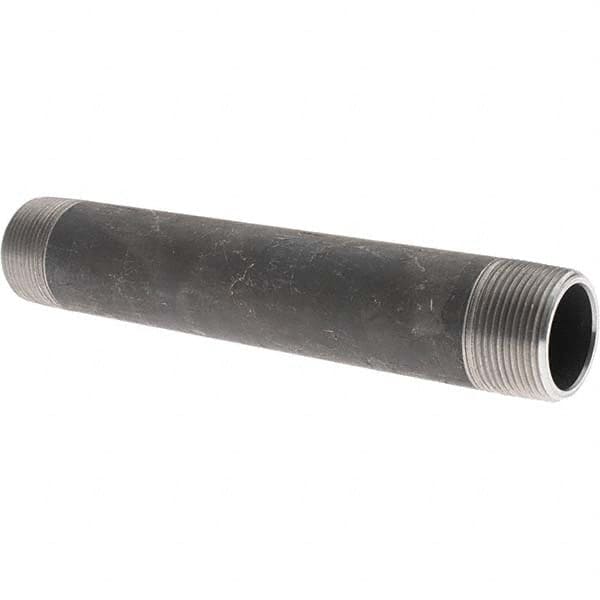Value Collection - Black Pipe Nipples & Pipe Style: Welded Pipe Size: 1-1/4 (Inch) - Apex Tool & Supply