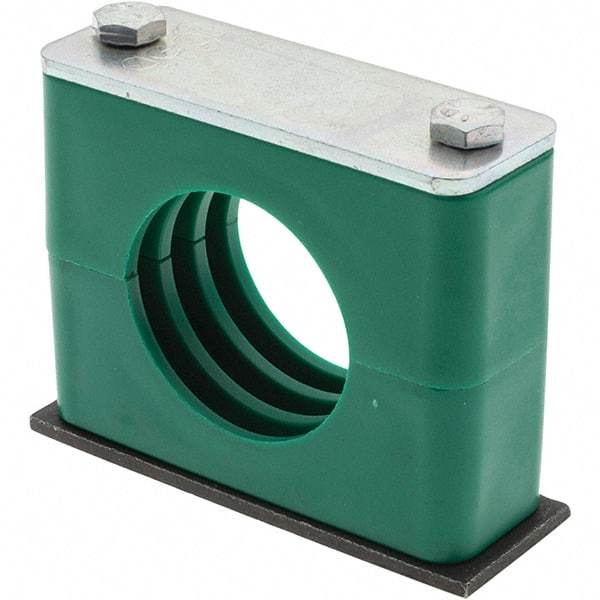 Value Collection - 3.39" Wide x 2.83" High x 1.18" Deep, Polypropylene Single Vibration-Control Clamp - Steel Plate, Mount with Standard - Apex Tool & Supply