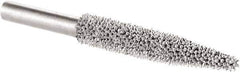 KUTZALL - 1/4" Cut Diam, 1/4" Shank Diam, Taper Head Burr - Carbide - Apex Tool & Supply
