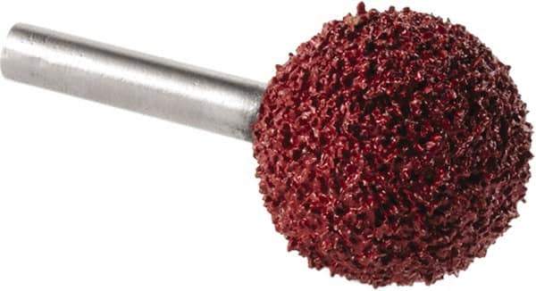 KUTZALL - 1" Cut Diam, 1/4" Shank Diam, Ball Head Burr - Carbide - Apex Tool & Supply