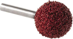 KUTZALL - 1" Cut Diam, 1/4" Shank Diam, Ball Head Burr - Carbide - Apex Tool & Supply