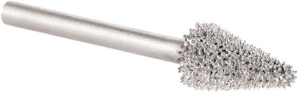 KUTZALL - 1/4" Cut Diam, 1/8" Shank Diam, Taper Head Burr - Carbide - Apex Tool & Supply