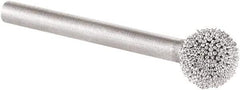 KUTZALL - 1/4" Cut Diam, 1/8" Shank Diam, Ball Head Burr - Carbide - Apex Tool & Supply