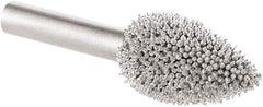 KUTZALL - 1/2" Cut Diam, 1/4" Shank Diam, Flame Head Burr - Carbide - Apex Tool & Supply