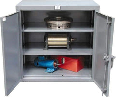 Strong Hold - 2 Shelf Locking Storage Cabinet - Steel, 36" Wide x 24" Deep x 36" High, Dark Gray - Apex Tool & Supply