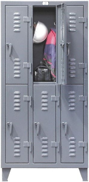 Strong Hold - 2 Door, 2 Tier, Steel Locker - Apex Tool & Supply
