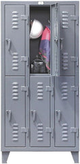 Strong Hold - 6 Door, 2 Tier, Steel Locker - Apex Tool & Supply