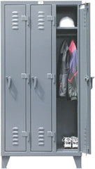 Strong Hold - 3 Door, 1 Tier, Steel Locker - Apex Tool & Supply