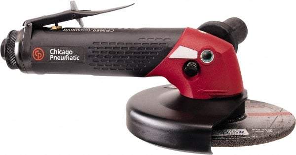 Chicago Pneumatic - 6" Wheel Diam, 10,000 RPM, Pneumatic Angle & Disc Grinder - 5/8-11 Spindle, 68 CFM - Apex Tool & Supply