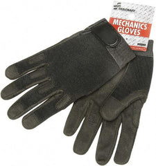 Ability One - Size XL Nylon/Spandura General Protection Work Gloves - For Mechanic's & Lifting, Uncoated, Hook & Loop Cuff, Full Fingered, Black, Paired - Apex Tool & Supply