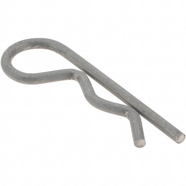 Value Collection - 5/16 to 3/8" Shaft Diam, 1-7/16" Long, 0.073" Wire Diam, Hair Pin Cotter - Grades 302 & 18-8 Stainless Steel, Zinc-Plated Finish - Apex Tool & Supply