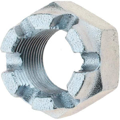 Value Collection - 3/4-16 UNF Grade 5 Steel Castle Locknut - Zinc-Plated Finish - Apex Tool & Supply