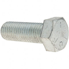 Value Collection - 7/8-9 UNC, 2-1/2" Length Under Head Hex Head Cap Screw - Fully Threaded, Grade 5 Steel, Zinc-Plated Finish, 1-5/16" Hex - Apex Tool & Supply