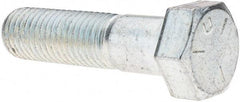 Value Collection - 3/4-10 UNC, 3" Length Under Head Hex Head Cap Screw - Partially Threaded, Grade 5 Steel, Zinc-Plated Finish, 1-1/8" Hex - Apex Tool & Supply