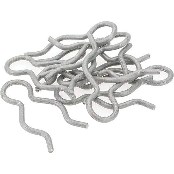 Value Collection - 7/8" Groove, 2-9/32" Long, Stainless Steel Hair Pin Clip - 1/8" Clip Diam, 1" Shaft Diam, Grade 302 & 18-8 - Apex Tool & Supply