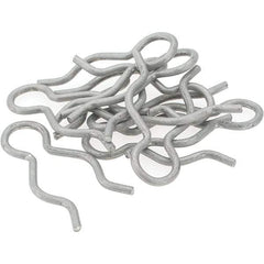 Value Collection - 7/8" Groove, 2-9/32" Long, Stainless Steel Hair Pin Clip - 1/8" Clip Diam, 1" Shaft Diam, Grade 302 & 18-8 - Apex Tool & Supply