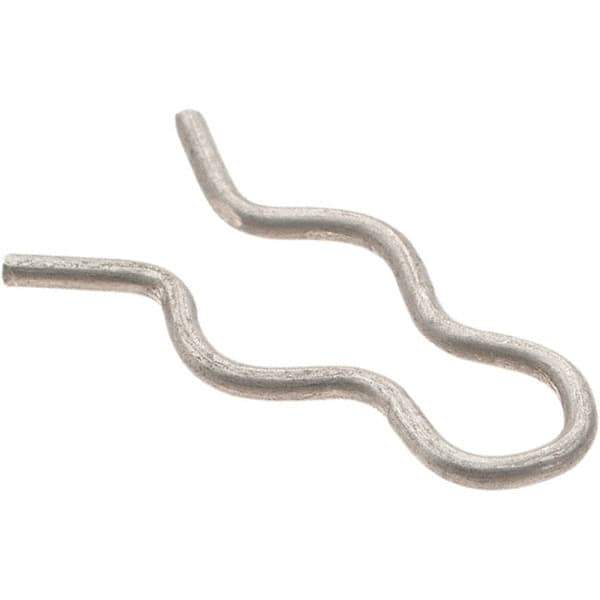 Value Collection - 9/64" Groove, 1/2" Long, Stainless Steel Hair Pin Clip - 0.031" Clip Diam, 3/16" Shaft Diam, Grade 302 & 18-8 - Apex Tool & Supply
