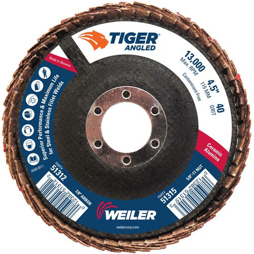4 1/2 TIGER ANGLED CERAM - Apex Tool & Supply